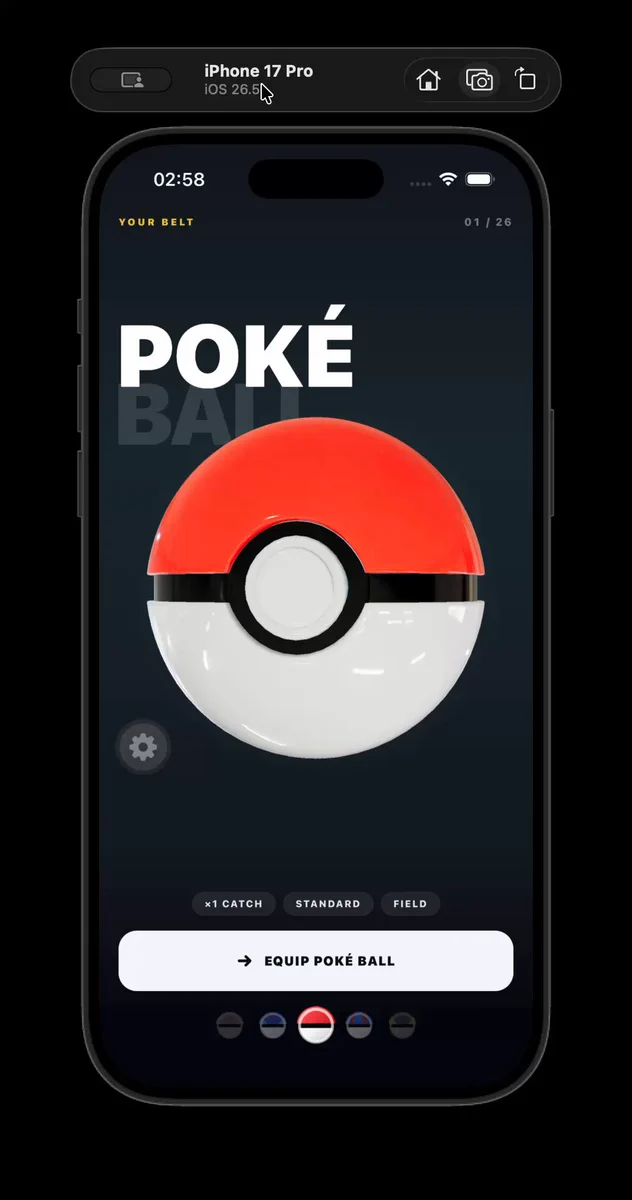 Choose Ball Pokémon-inspired interactive 3D selection demo